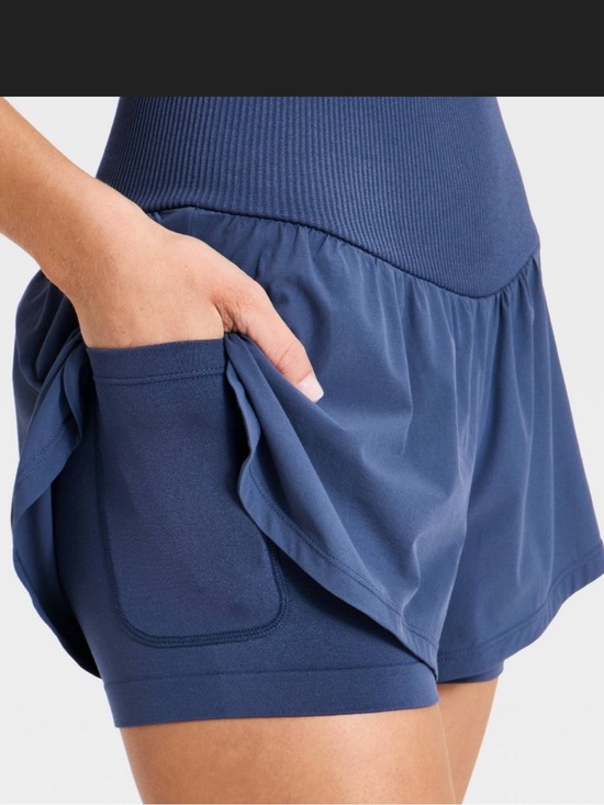 JoyLab Pants - NWT New Women's Navy Athletic Skort Shorts with Built-In Biker Shorts Pilates